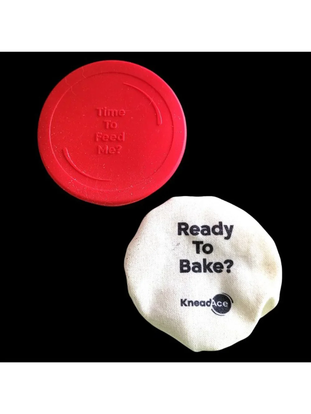 Kneadace Sourdough Starter Jar Set with Thermometer Band 2 Lids Scraper Spatula